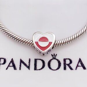 Pandora Greenland Flag Exclusive Heart Charm Bead